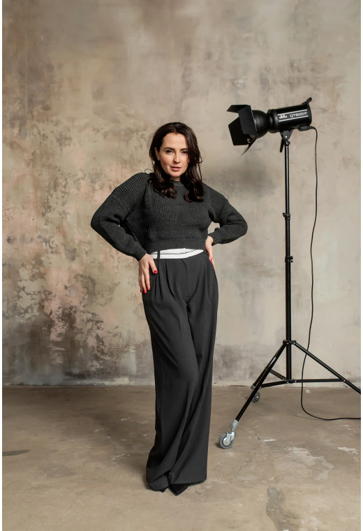 Чорний в'язаний светр — 558210. Maritel. Зображення 3 Чорний в'язаний светр — 558210. Maritel. Зображення 3