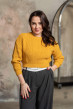 Гірчичний в'язаний светр — 701319. Maritel Гірчичний в'язаний светр — 701319. Maritel