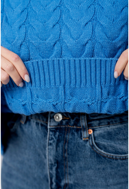 Синій светр вкорочений —  950563. Maritel. Зображення 2 Синій светр вкорочений —  950563. Maritel. Зображення 2