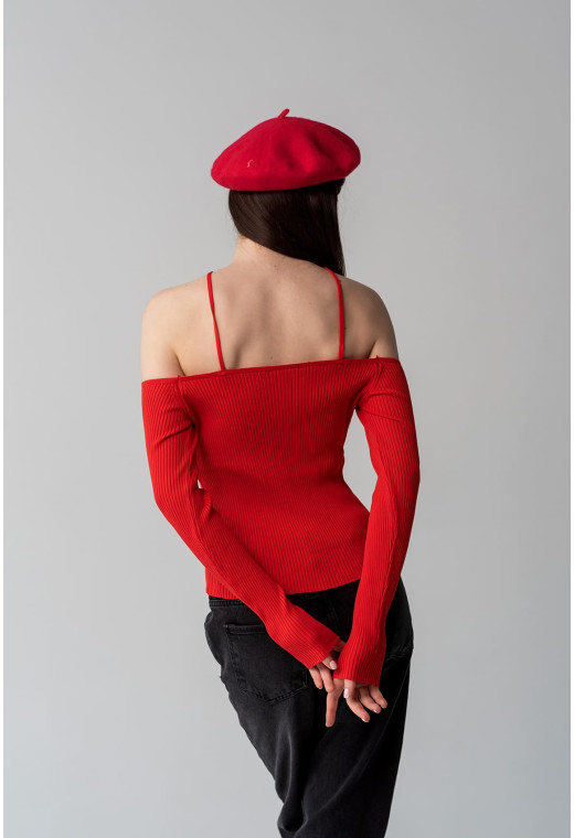 Красный топ вязка — 438548. Maritel. Изображенние 2 Красный топ вязка — 438548. Maritel. Изображенние 2