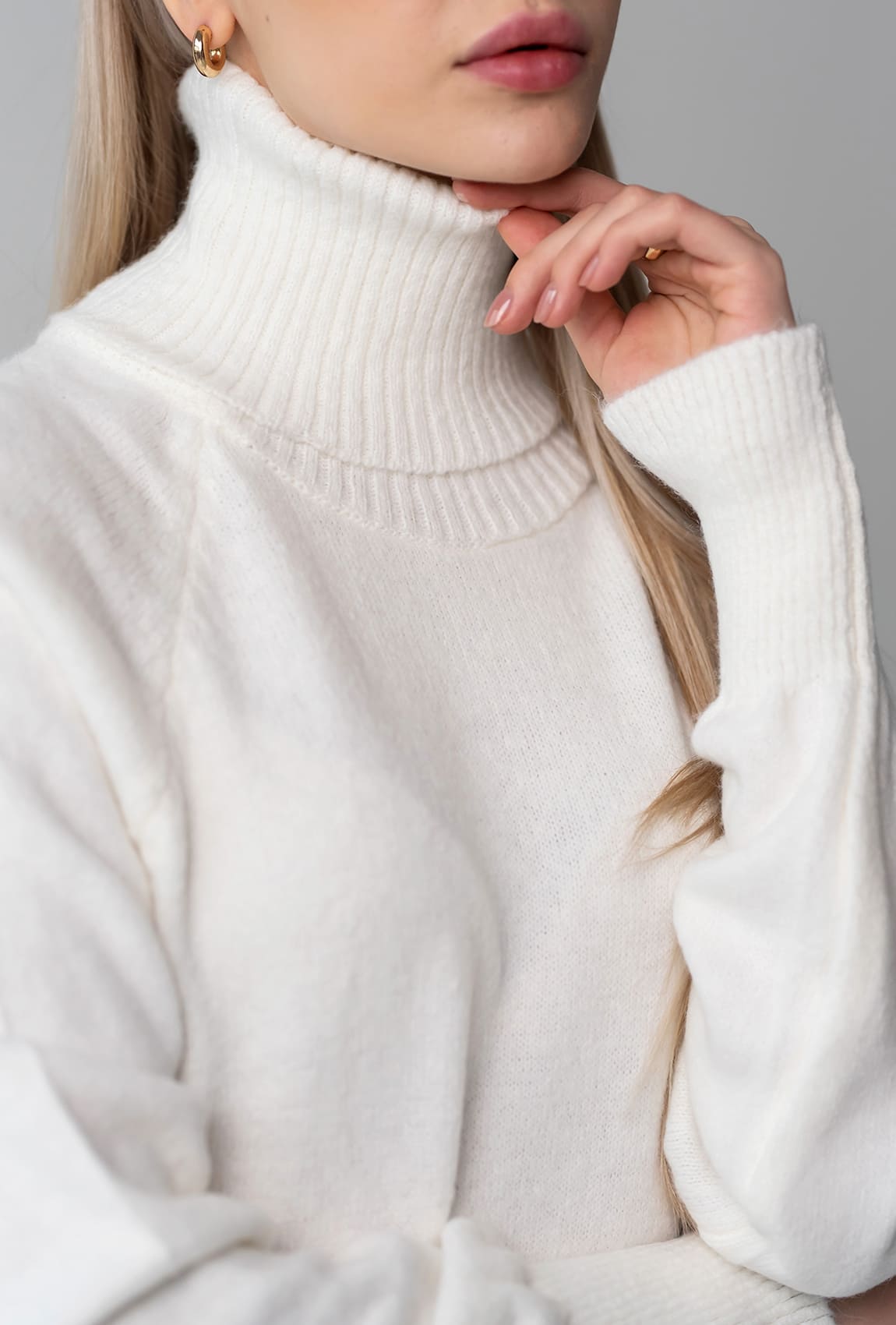 Туника с манжетом на резинке молоко —  850137. Maritel. Изображенние 1