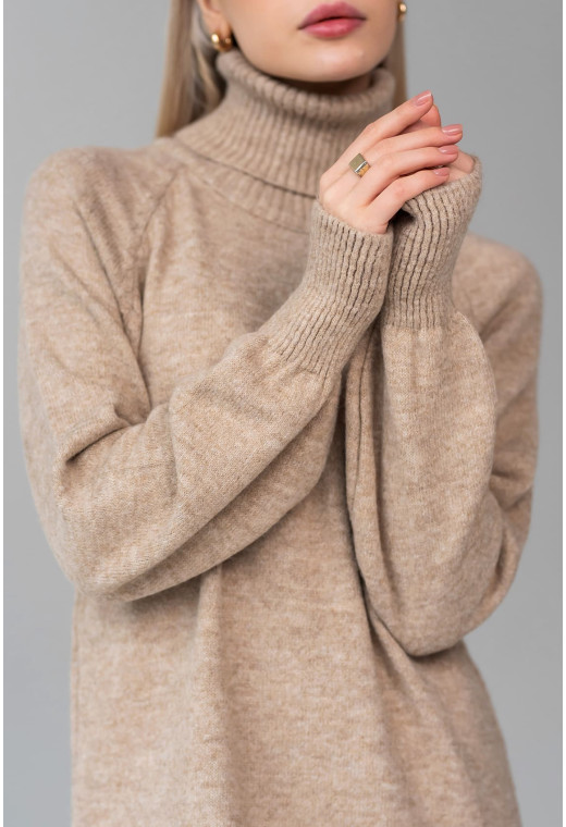 Бежевая туника с манжетом на резинке — 518537. Maritel. Изображенние 2 Бежевая туника с манжетом на резинке — 518537. Maritel. Изображенние 2