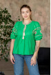 Зеленая вышиванка с отрезной кокеткой — 707866. Maritel Зеленая вышиванка с отрезной кокеткой — 707866. Maritel