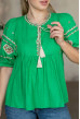 Зеленая вышиванка с отрезной кокеткой — 707866. Maritel. Изображенние 3 Зеленая вышиванка с отрезной кокеткой — 707866. Maritel. Изображенние 3