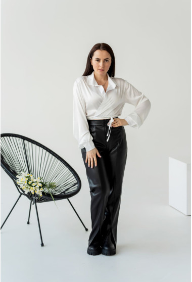 Сорочка вкорочена армані молочного кольору. Maritel. Зображення 10