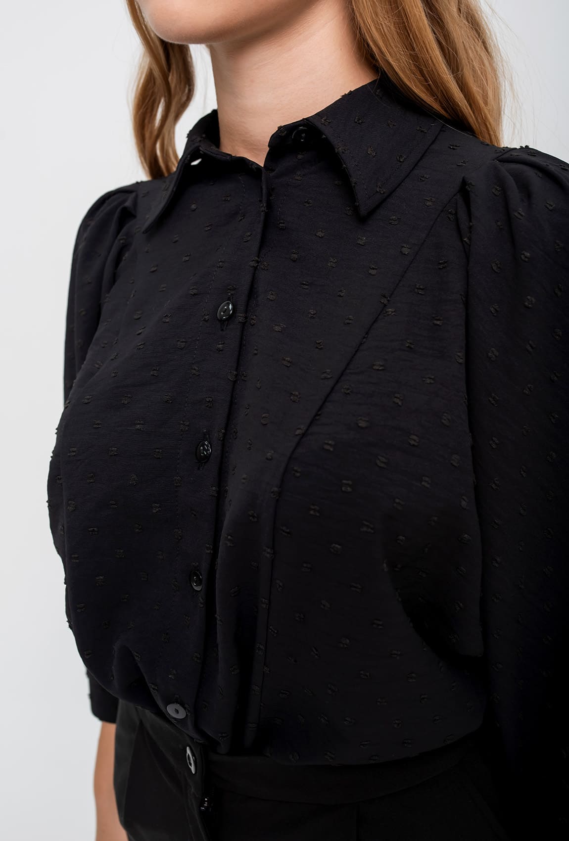 Черная блуза батист —  522610. Maritel. Изображенние 1