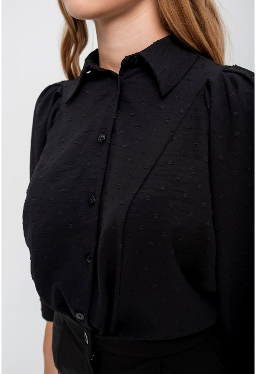 Черная блуза батист —  522610. Maritel. Изображенние 1 Черная блуза батист —  522610. Maritel. Изображенние 1