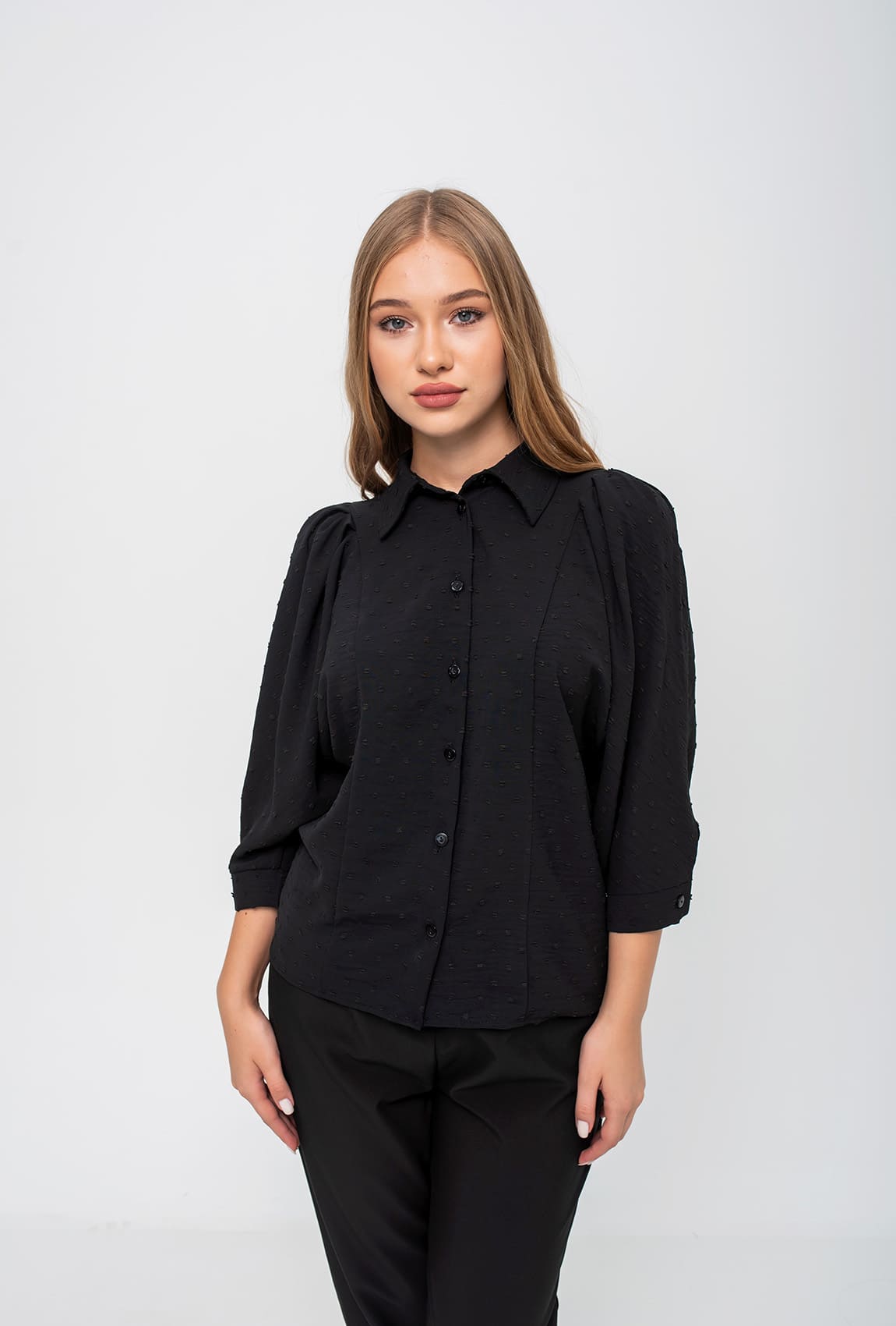 Черная блуза батист —  522610. Maritel