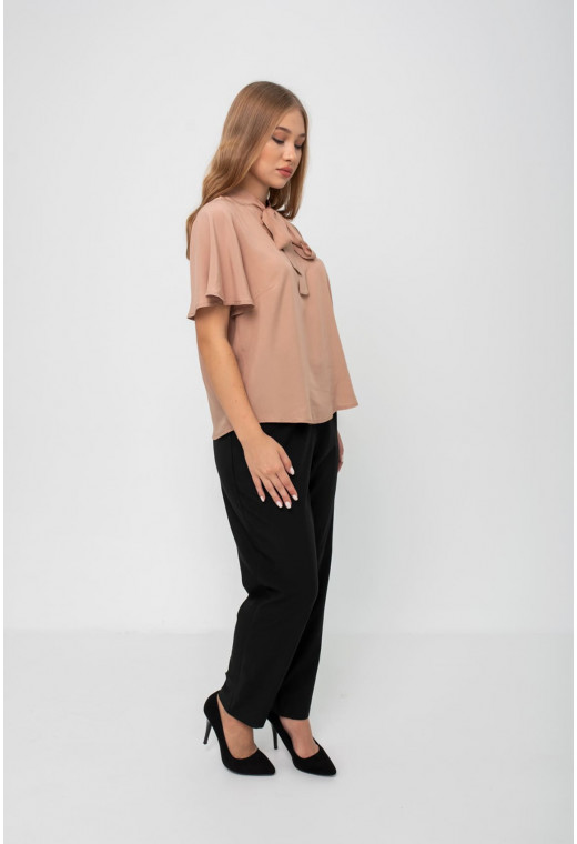 Бежевая блуза штапель  —  521961. Maritel. Изображенние 2 Бежевая блуза штапель  —  521961. Maritel. Изображенние 2