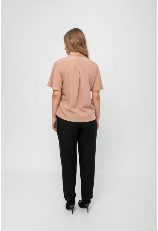 Бежевая блуза штапель  —  521961. Maritel. Изображенние 1 Бежевая блуза штапель  —  521961. Maritel. Изображенние 1