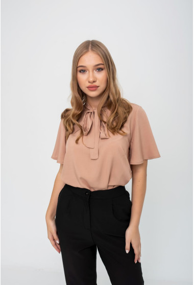 Бежевая блуза штапель . Maritel. Изображенние 6