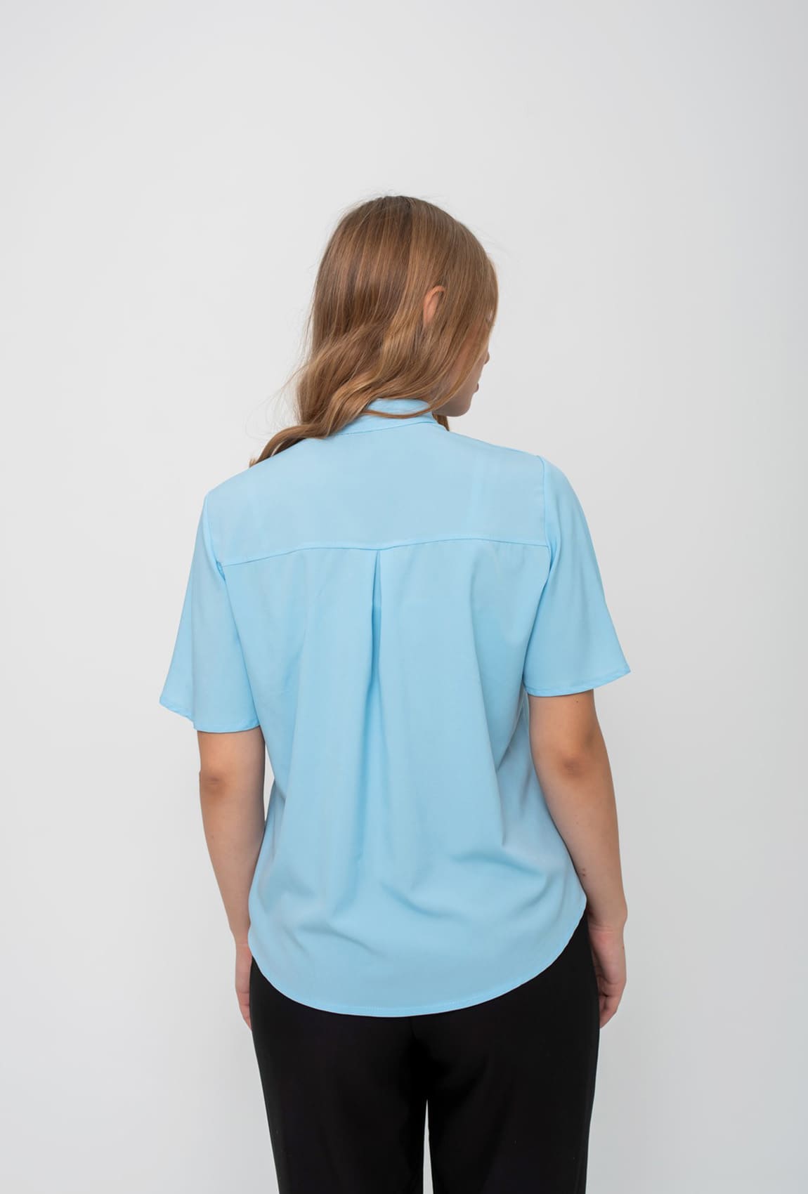 Голубая блуза штапель   —  270023. Maritel. Изображенние 2 Голубая блуза штапель   —  270023. Maritel. Изображенние 2