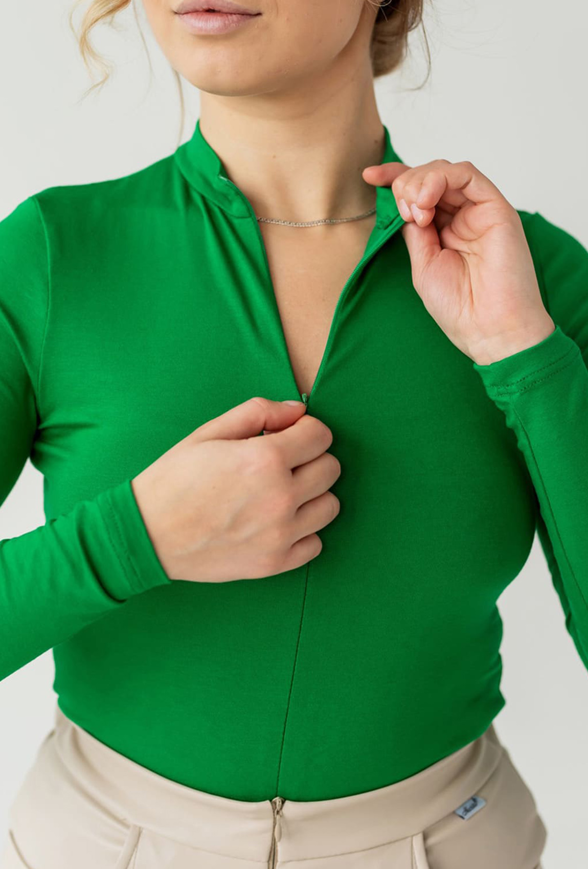 Зеленый боди на молнии —  710265. Maritel. Изображенние 1