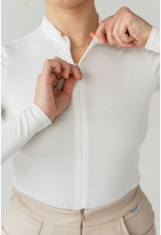 Молочный Боди на молнии — 142083. Maritel. Изображенние 2 Молочный Боди на молнии — 142083. Maritel. Изображенние 2