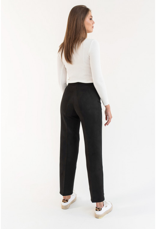 Чорні замшеві штани з декором —  147226. Maritel. Зображення 2 Чорні замшеві штани з декором —  147226. Maritel. Зображення 2