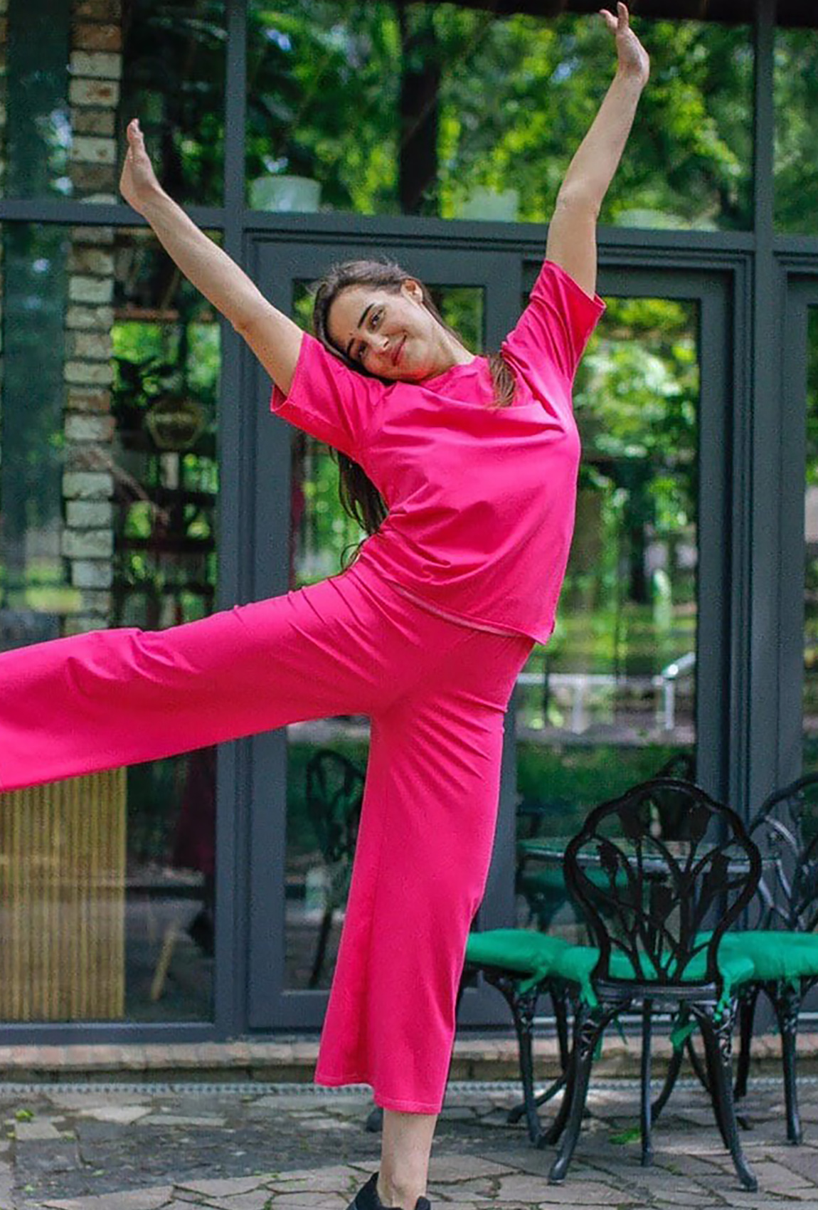 Красные брюки кюлоты —  675684. Maritel