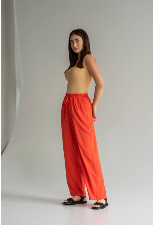 Теракотові костюмні штани палаццо — 441882. Maritel. Зображення 1 Теракотові костюмні штани палаццо — 441882. Maritel. Зображення 1