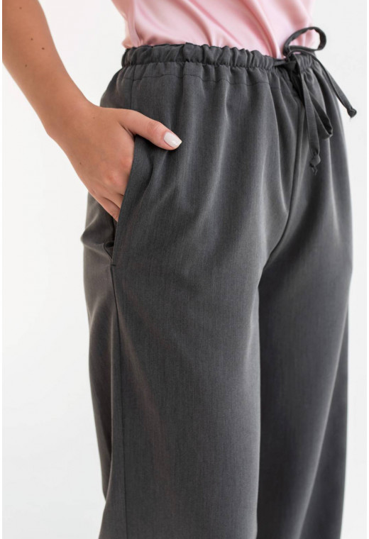 Сірі костюмні штани палаццо — 121728. Maritel. Зображення 2 Сірі костюмні штани палаццо — 121728. Maritel. Зображення 2