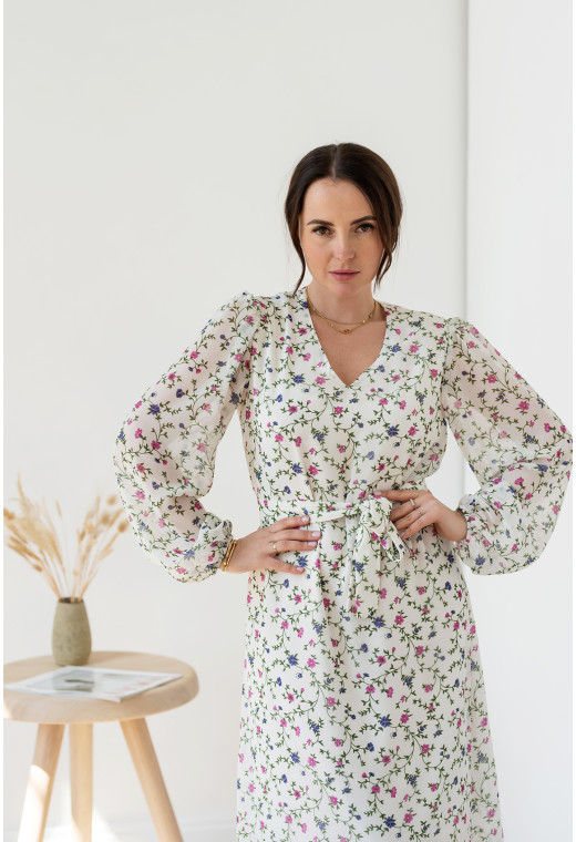 Біла довга шифонова сукня. Maritel. Зображення 2 Біла довга шифонова сукня. Maritel. Зображення 2