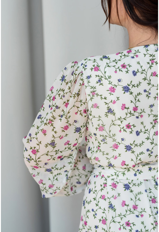 Біла довга шифонова сукня. Maritel. Зображення 4 Біла довга шифонова сукня. Maritel. Зображення 4