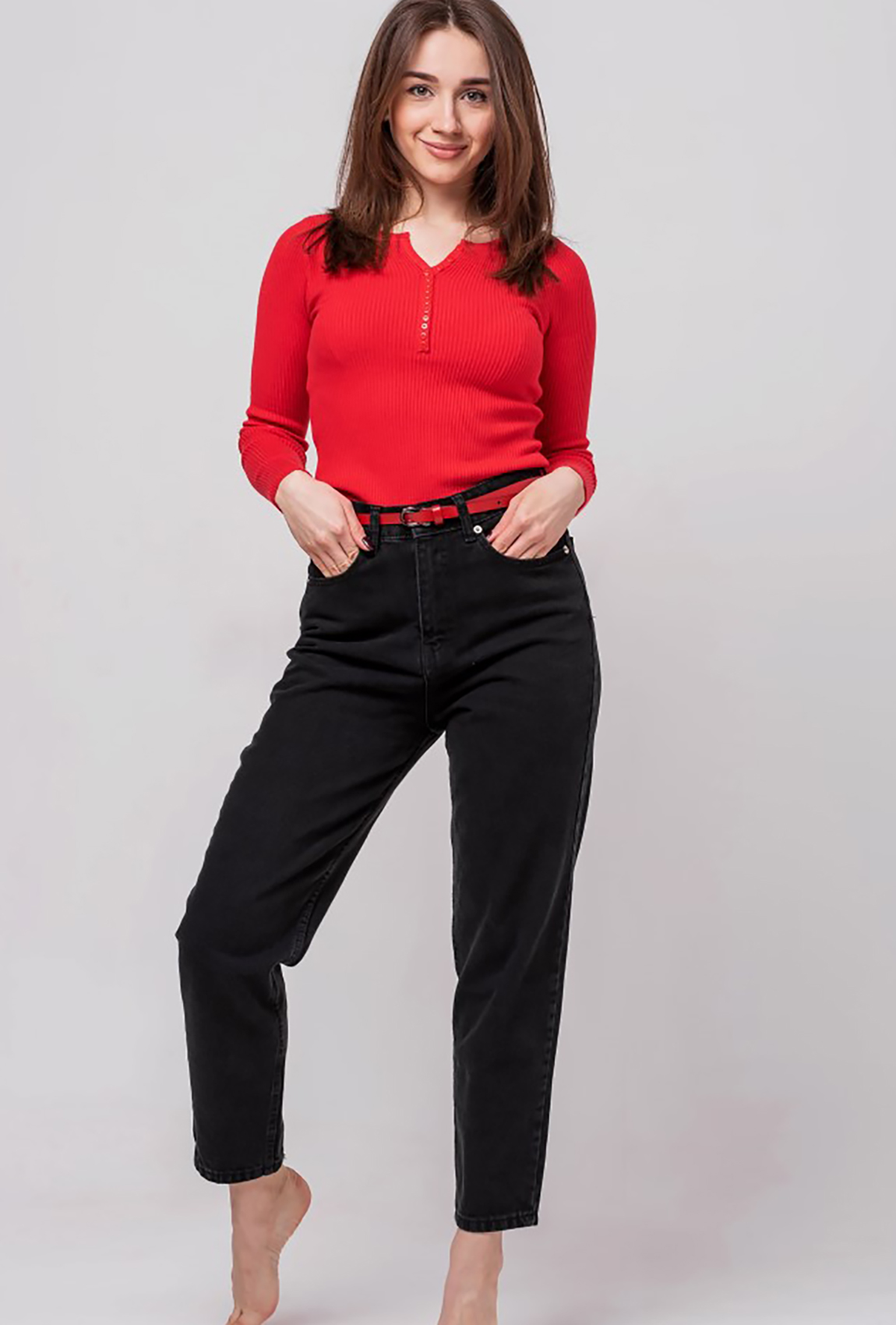 Чорні джинси МОМ  —  777421. Maritel