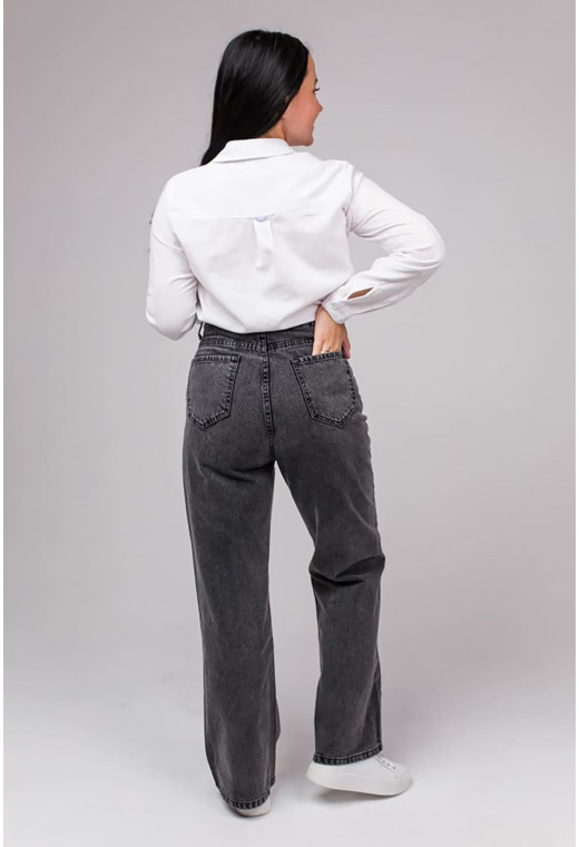 Серые джинсы с клешем — 692905. Maritel. Изображенние 2 Серые джинсы с клешем — 692905. Maritel. Изображенние 2