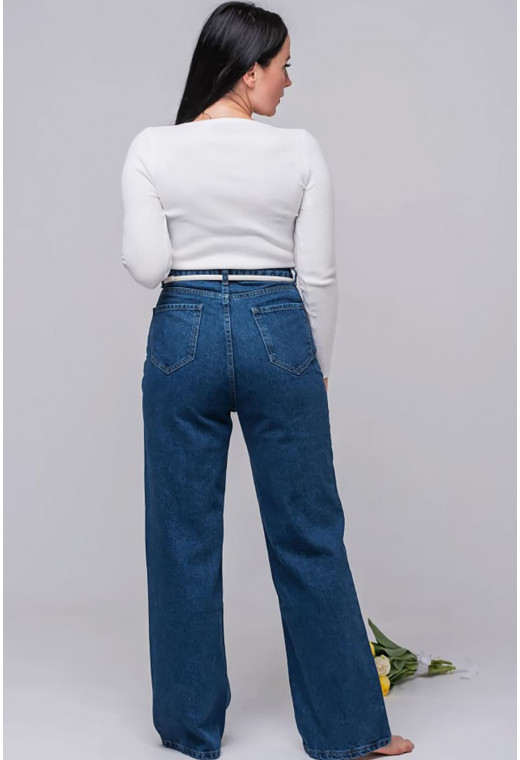 Синие джинсы с клешем — 113476. Maritel. Изображенние 2 Синие джинсы с клешем — 113476. Maritel. Изображенние 2