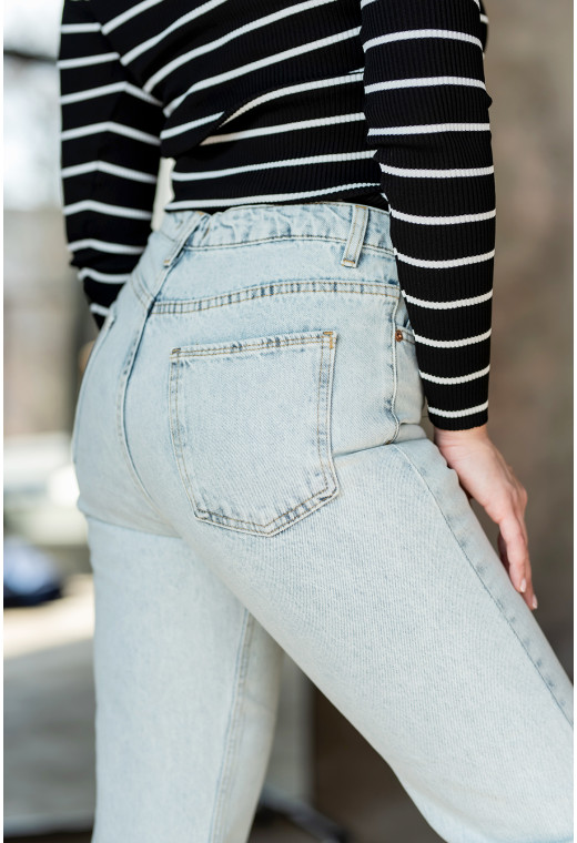 Блакитні джинси МОМ рвані — 654448. Maritel. Зображення 4 Блакитні джинси МОМ рвані — 654448. Maritel. Зображення 4