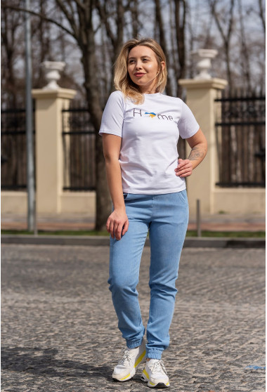 Голубые брюки Джоггеры. Maritel. Изображенние 2