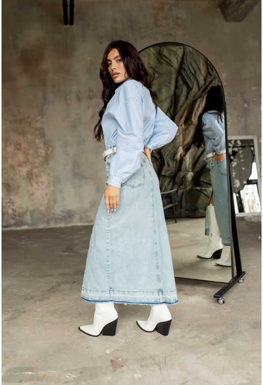 Длинная голубая джинсовая юбка — 197545. Maritel. Изображенние 2 Длинная голубая джинсовая юбка — 197545. Maritel. Изображенние 2