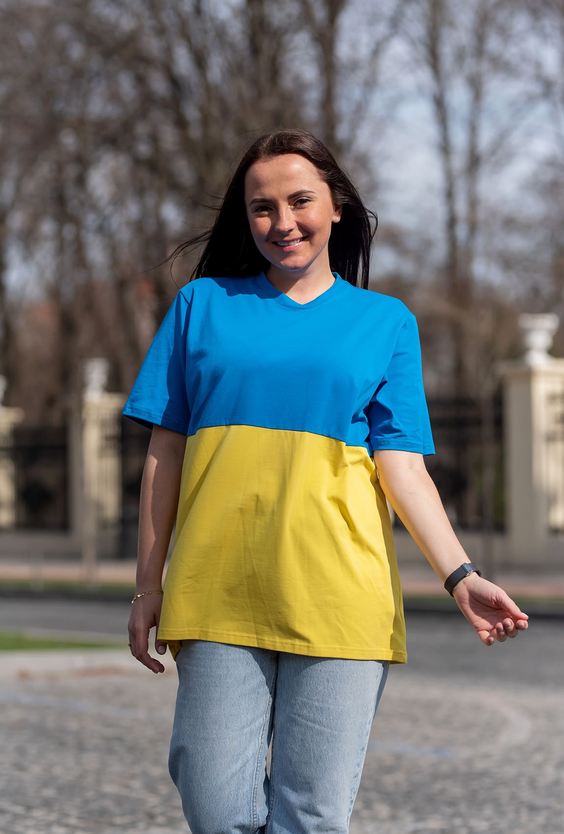 Желто голубая футболка —  367775. Maritel