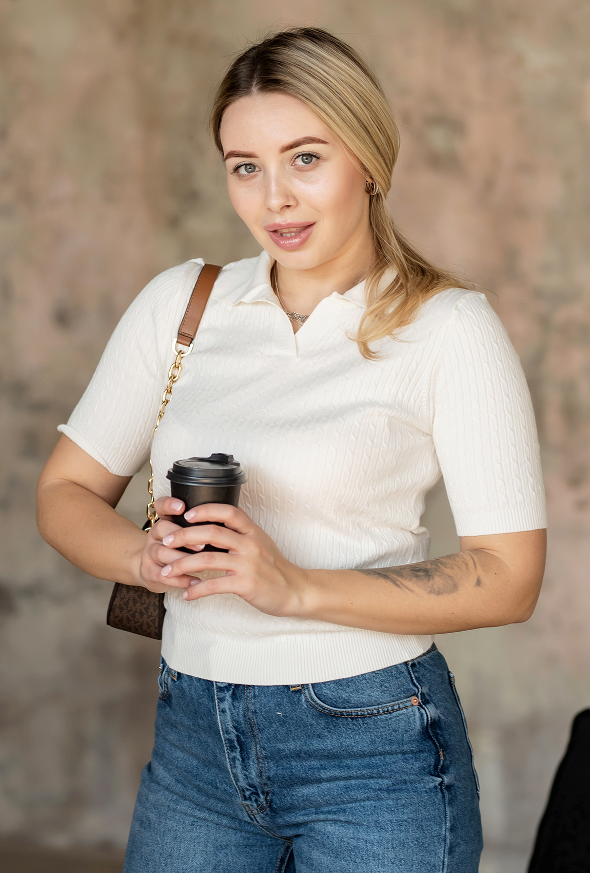 Молочна футболка поло косичка —  860683. Maritel