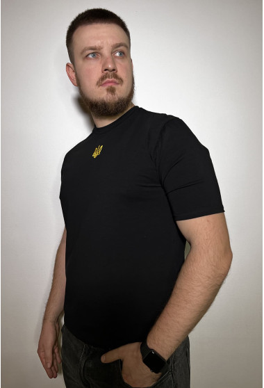 Черная мужская футболка с трезубцем. Maritel. Изображенние 12