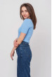 Блакитна футболка з V - вирізом — 920666. Maritel. Зображення 2 Блакитна футболка з V - вирізом — 920666. Maritel. Зображення 2