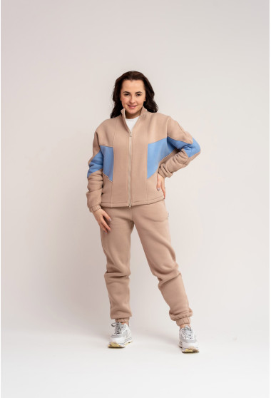 Бежевий костюм футер на блискавці. Maritel. Зображення 6