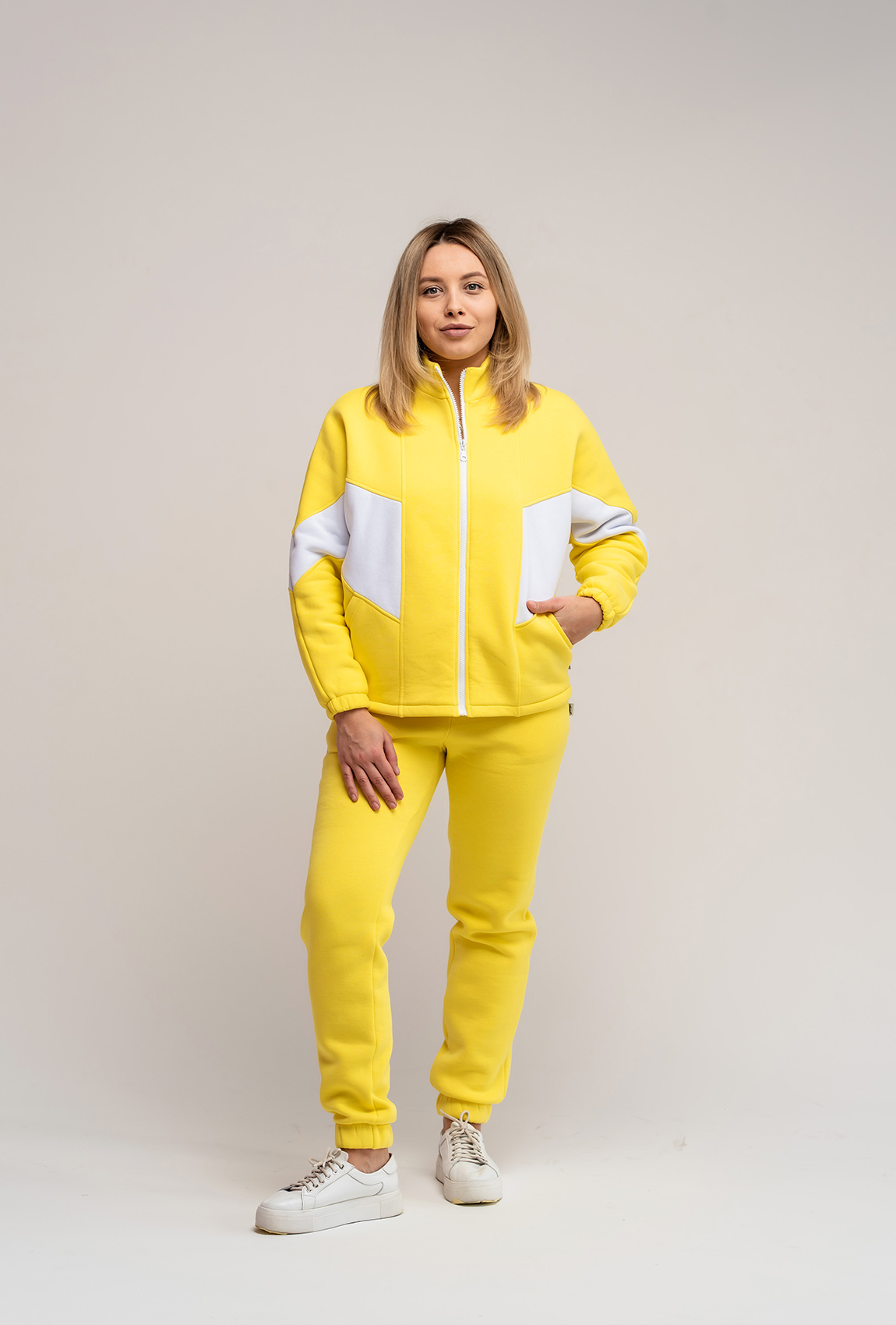 Желтый костюм футер на молнии — 755634. Maritel Желтый костюм футер на молнии — 755634. Maritel