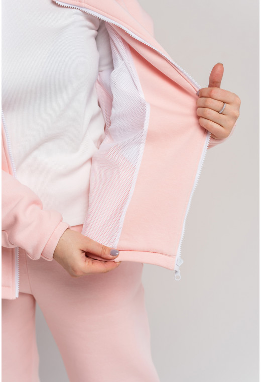 Розовый костюм футер на молнии — 642393. Maritel. Изображенние 1 Розовый костюм футер на молнии — 642393. Maritel. Изображенние 1