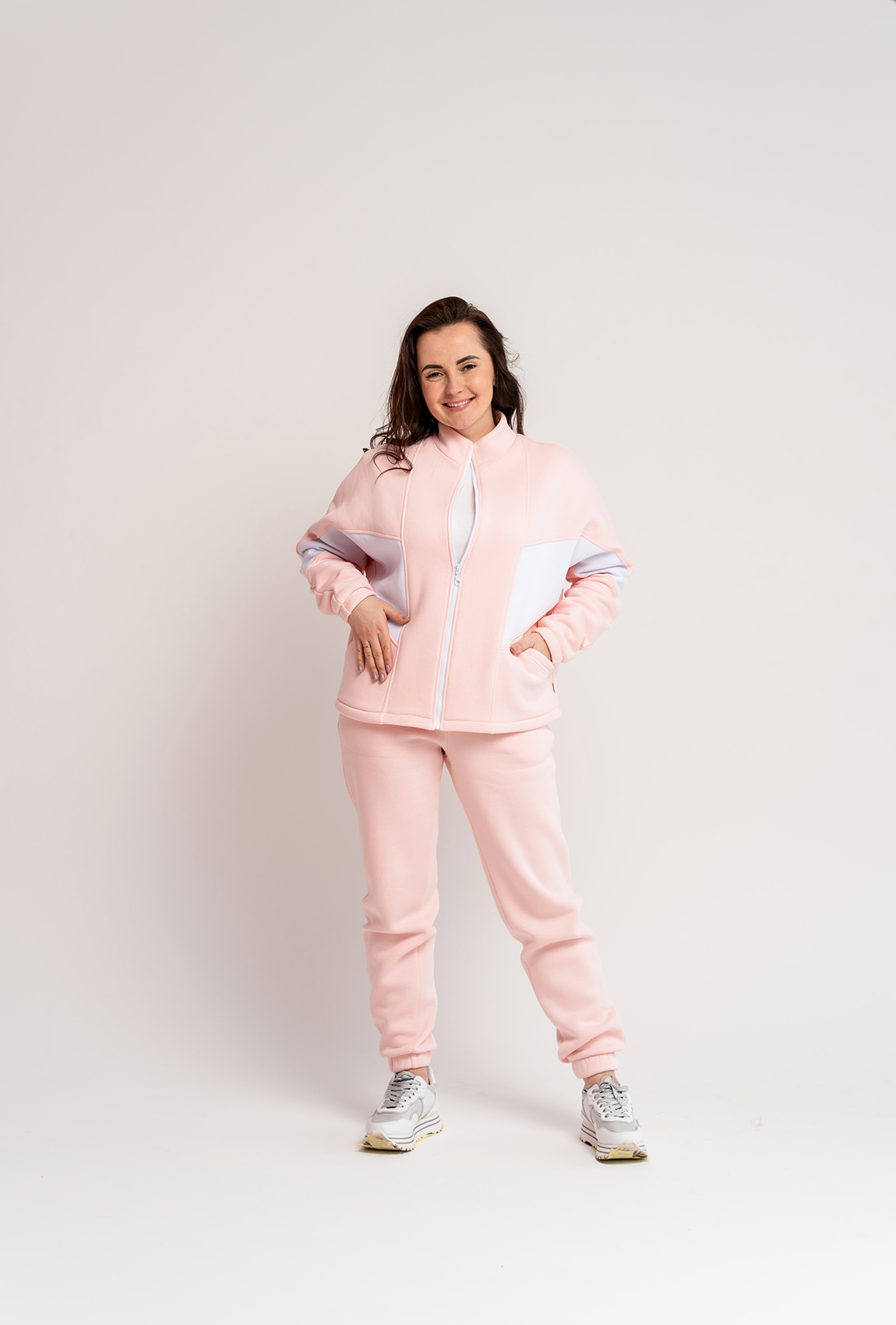 Розовый костюм футер на молнии — 642393. Maritel Розовый костюм футер на молнии — 642393. Maritel