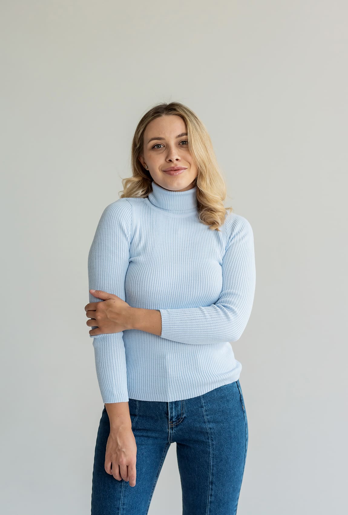 Блакитний гольф в рубчик — 351178. Maritel Блакитний гольф в рубчик — 351178. Maritel