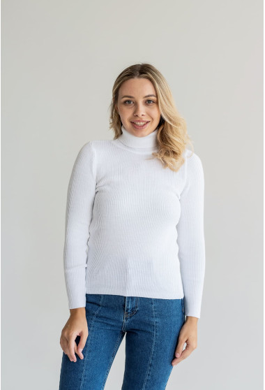 Молочний гольф в рубчик. Maritel. Зображення 5