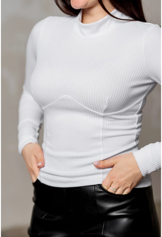 Гольф з підрізом молочного кольору — 116208. Maritel. Зображення 1 Гольф з підрізом молочного кольору — 116208. Maritel. Зображення 1