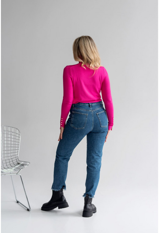 Малиновий гольф з гудзиками на рукавах —  103646. Maritel. Зображення 2 Малиновий гольф з гудзиками на рукавах —  103646. Maritel. Зображення 2