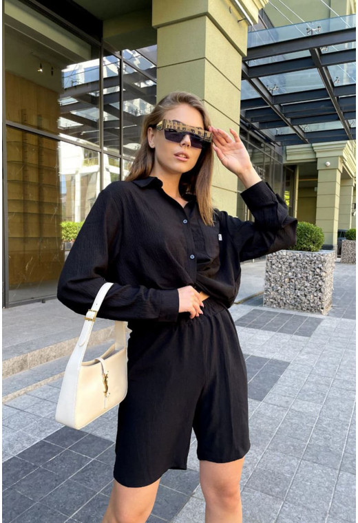 Чорні шорти жатка — 373049. Maritel. Зображення 1 Чорні шорти жатка — 373049. Maritel. Зображення 1