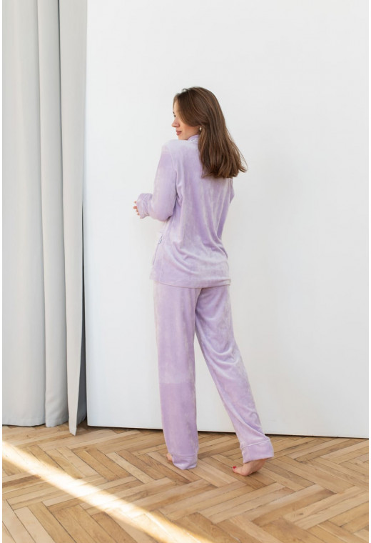 Лавандовый костюм кант на пуговицах — 370390. Maritel. Изображенние 2 Лавандовый костюм кант на пуговицах — 370390. Maritel. Изображенние 2