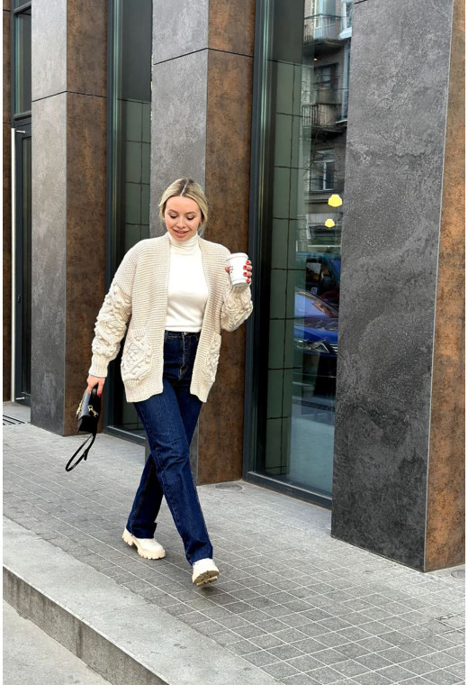 Бежевий кардиган — 253653. Maritel. Зображення 2 Бежевий кардиган — 253653. Maritel. Зображення 2