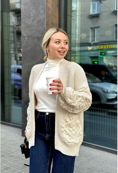 Бежевий кардиган. Maritel. Зображення 12