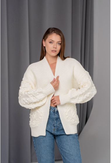 Молочний Кардиган. Maritel. Зображення 6