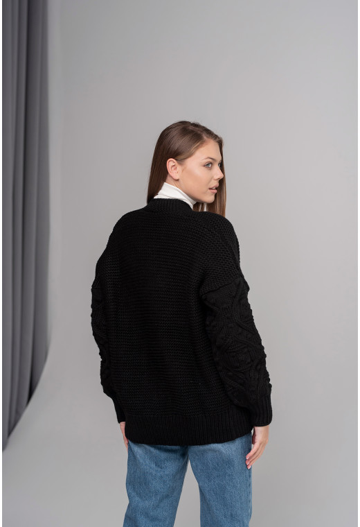Чорний кардиган — 119484. Maritel. Зображення 2 Чорний кардиган — 119484. Maritel. Зображення 2