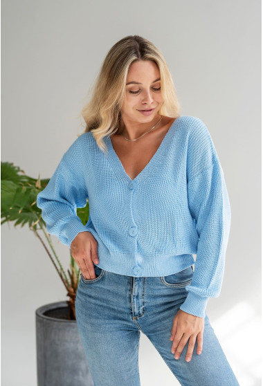 Блакитний кардиган вкорочений . Maritel. Зображення 7