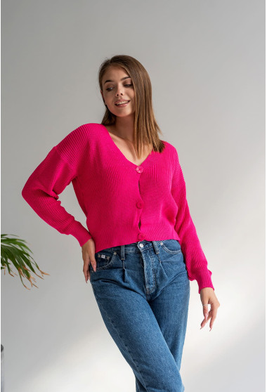 Малиновий кардиган вкорочений . Maritel. Зображення 10